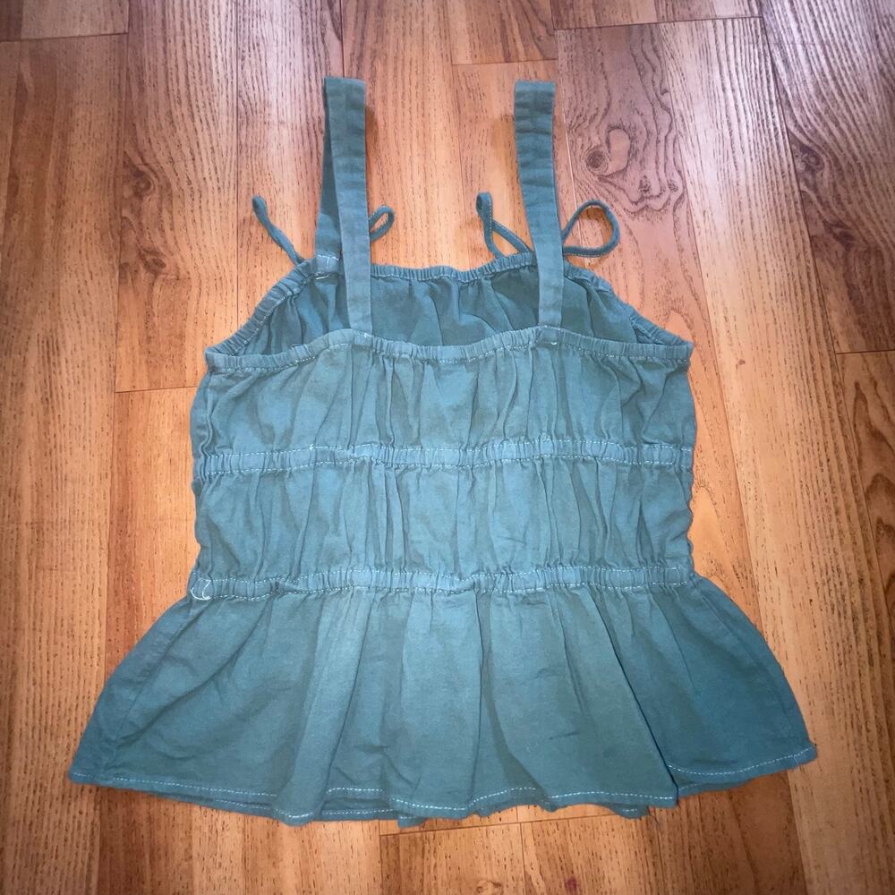 Universal Threads Turquoise Ruffle Tank Top - Picture 5 of 8